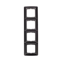 DEA Рамка 4-я горизонтальная Черный Металлик KRANZ (1/10/90), KR-78-0348