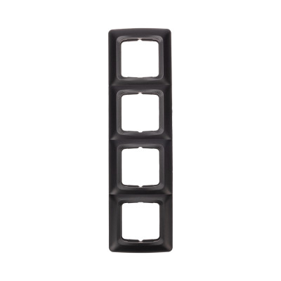 DEA Рамка 4-я горизонтальная Черный Металлик KRANZ (1/10/90), KR-78-0348