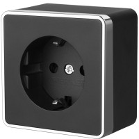 Werkel W5071035/ Розетка с заземлением Gallant (черный/хром), a050973 Werkel W5071035/ Розетка с заземлением Gallant (черный/хром), a050973