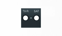 ABB SKY Чёрный бархат Накладка для TV-R-SAT розетки