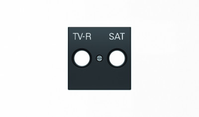 ABB SKY Чёрный бархат Накладка для TV-R-SAT розетки