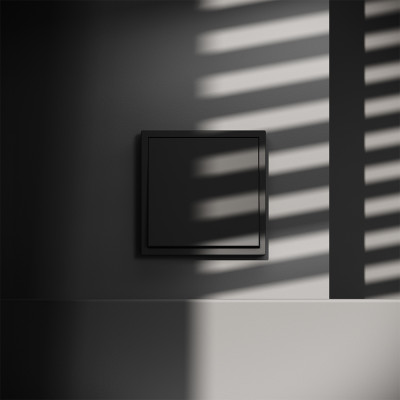 Проходной переключатель встраиваемый VOLTUM S70 одноклавишный 10А, (черный матовый), VLS010308