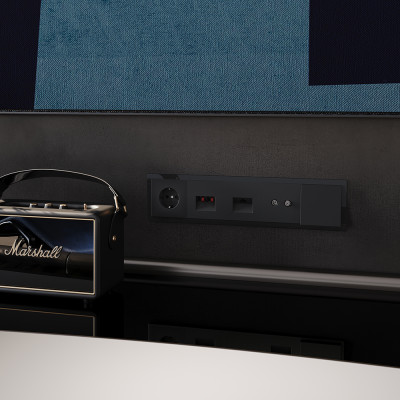 Вывод кабеля VOLTUM S70, (черный матовый), VLS080208