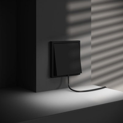 Вывод кабеля VOLTUM S70, (черный матовый), VLS080208