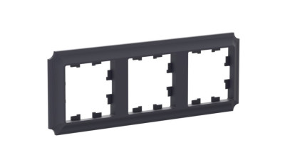 ATN101003 - ATLASDESIGN ANTIQUE 3-постовая РАМКА, универсальная, КАРБОН, Systeme Electric