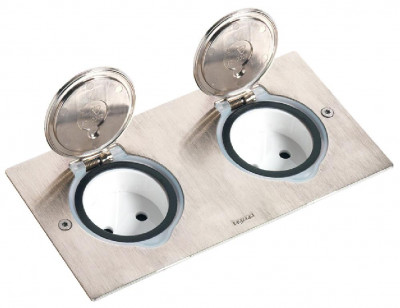 люк в пол ip44, нержавеющая сталь, 2х2модуля