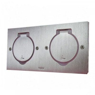 люк в пол ip44, нержавеющая сталь, 2х2модуля