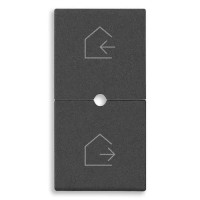 Vimar Две половинки клавиши 1 модуль,  символы сценария, карбон матовый, 09755.6.CM