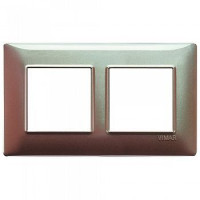 Vimar Накладка для 4 модулей (2+2) расстояние между центрами 57мм коричневая переливающая, 14645.23