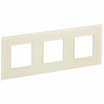 SKANDY Рамка 3-мест. SK-F23B стекло беж. IEK, SK-M32-G-K10