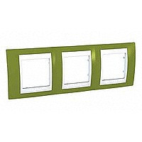 MGU6.006.866 - UNICA ХАМЕЛЕОН РАМКА 3-постовая, горизонтальная, БЕЛЫЙ/ ФИСТАШКОВЫЙ