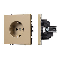 054278 - Механизм электрической розетки SCT-NOBE-MEU1-SFPL-GD (230V, 16A) (Arlight, -)