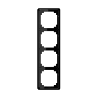 Рамка для вертикальной и горизонтальной установки, 4-кратная, черная, CDP584SW