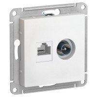 IRIDIUM Розетка TV + RJ45, белый, M1501