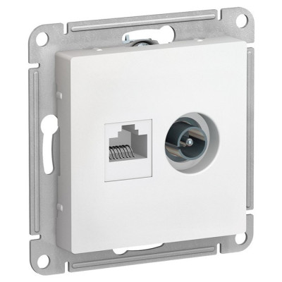 IRIDIUM Розетка TV + RJ45, белый, M1501