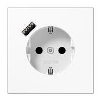 Розетка SCHUKO® с USB-зарядным устройством, тип A; термопласт; белый, LS1520-18AWW Розетка SCHUKO® с USB-зарядным устройством, тип A; термопласт; белый, LS1520-18AWW