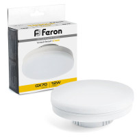 Лампа cветодиодная, (12W) 230V GX70 2700K, LB-471, Feron 48300