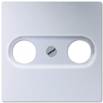 Крышка для TV-FM-розеток, фиксация винтом; дюропласт; алюминий; A500, A561PLTVAL