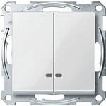 2 клав вык-ль, с подсв, без рамки, M-TREND, бел