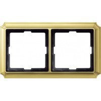 Antique Рамка 2-ная, блестящ. латунь (max 90) Antique Рамка 2-ная, блестящ. латунь (max 90)