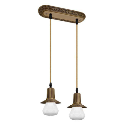 FD1073SPB Fede MILANO Светильник потолочный подвесной c двумя лампами без плафонов MILANO, Bright Patina