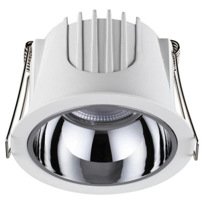 Novotech 358689 SPOT NT21 207 белый/хром Светильник встраиваемый светодиодный IP20 LED 4000К 10W 100-265V KNOF