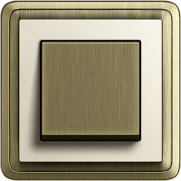 Gira Выключатель 1-клавишный, Бронза-Кремовый, серия Classix