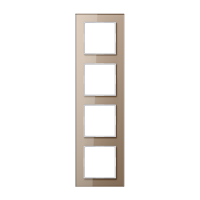 Рамка для вертикальной и горизонтальной установки, 4 поста; стекло; шампань; A CREATION, AC584GLCH