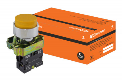 Кнопка BL51 без подсветки желтый 1з TDM Electric, SQ0704-0050