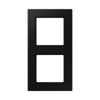 Рамка 2 поста; серия A550; термопласт; черный матовый, A5582BFSWM