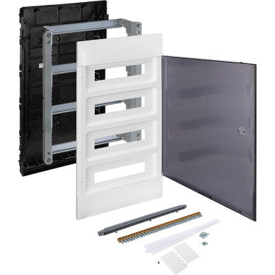 Legrand Practibox S Пластиковый щиток Встраиваемый 4X18 Дымчатая дверь, 137559