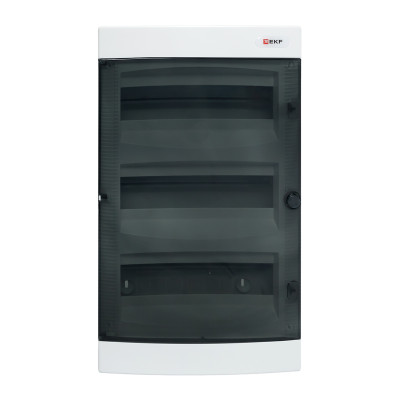 Щит распределительный навесной "Unix" прозрачная дверь 3х12 модулей IP40 EKF PROxima, ux-3x12-n