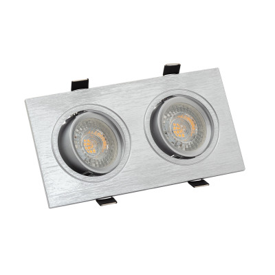 Denkirs DK3022-CM Встраиваемый светильник, IP 20, 10 Вт, GU5.3, LED, серый, пластик