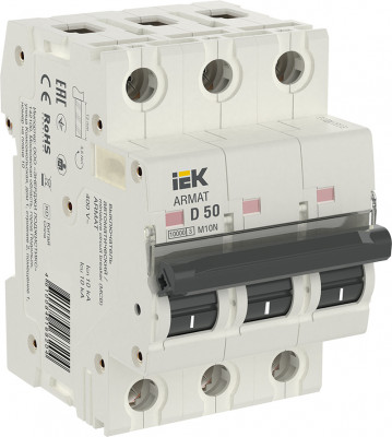 ARMAT Автоматический выключатель M10N 3P D 50А IEK, AR-M10N-3-D050