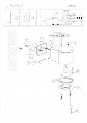 Denkirs DK4016-WH Светильник накладной IP 20, 5 Вт, LED 3000, белый, алюминий/акрил