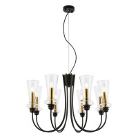 Evoluce SLE112403-08 Светильник подвесной Черный/Прозрачный E14 8*40W