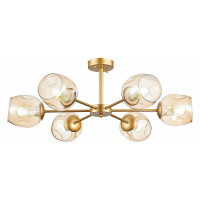 Evoluce SLE155412-06 Светильник подвесной Золотистый/Янтарный E27 6*60W