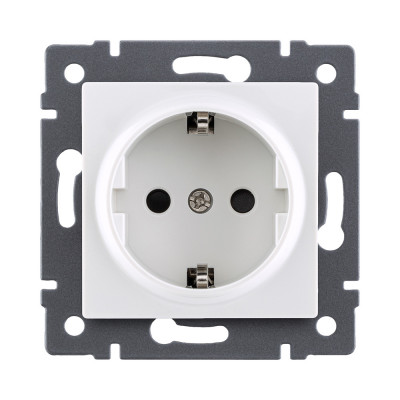 Розетка штепсельная SCHUKO 16A/250 В, белый Kollinger REA-002WH для Aspekt, Eleganz, Reflex