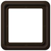 Рамка для вертикальной и горизонтальной установки, 1 пост; дюропласт; коричневый; CD500, CD581BR