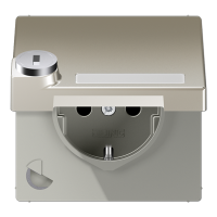 Штепсельная розетка SCHUKO 16A 250V~ с откидной крышкой и полем для надписи, ES1520NAKLSL