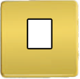 FD04317OR-M Fede Fede Плата монтажная Multimedia для 1-го разъёма, Real Gold/черн.