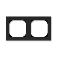 3901H-A05520 63 - Рамка ABB Levit 2 поста 55х55 для механизмов BJE антрацит / дымчатый чёрный - 2CHH015520A4063
