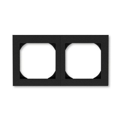 3901H-A05520 63 - Рамка ABB Levit 2 поста 55х55 для механизмов BJE антрацит / дымчатый чёрный - 2CHH015520A4063