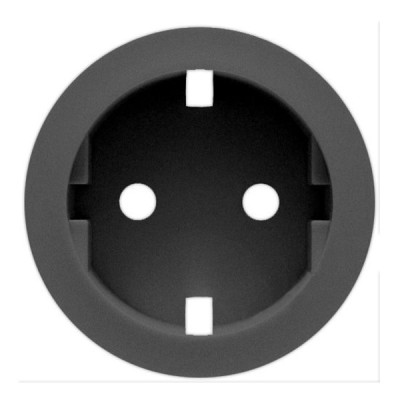 64927 - Celiane Панель лицевая розетки 2К+З нем. ст. безвинт. зажимы, графит, Legrand