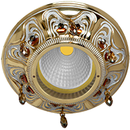 FD1006ROPCL Fede Светильник Siena CRYSTAL DE LUXE, Gold White Patina