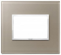 Vimar Накладка Eikon Evo на 3 модуля, коричневый опал, 21653.74