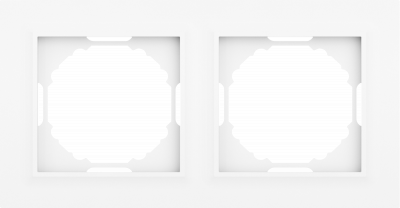 Donel A07 Wave глянцевый белый рамка 2-я, серия DB, DEW21203