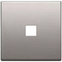 Vimar Накладка плоская, 2 модуля на 1 кнопку, Flat, никель матовый, 22682.1.11