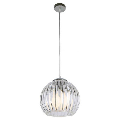 LUSSOLE HOCKESSIN Подвесной светильник, цвет основания - хром, плафон - акрил (цвет - прозрачный), 1x40W E27, LSP-0159