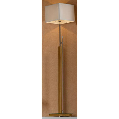 LUSSOLE MONTONE Торшер, цвет основания - хром, плафон - ткань (цвет - белый), 1x60W E27, LSF-2505-01